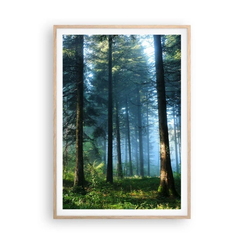 Poszter világos tölgy keretben - Sugárzó reggel - 70x100 cm