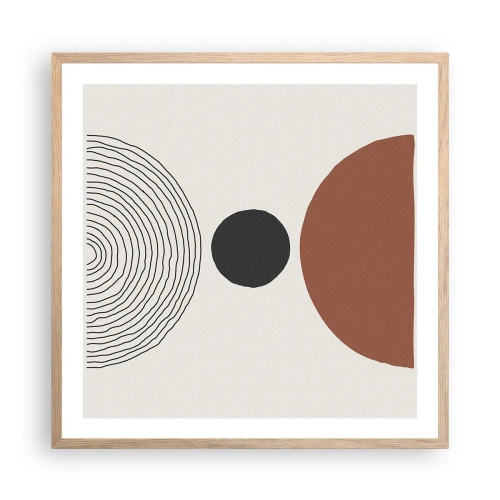 Poszter világos tölgy keretben - A figyelem középpontjában - 60x60 cm