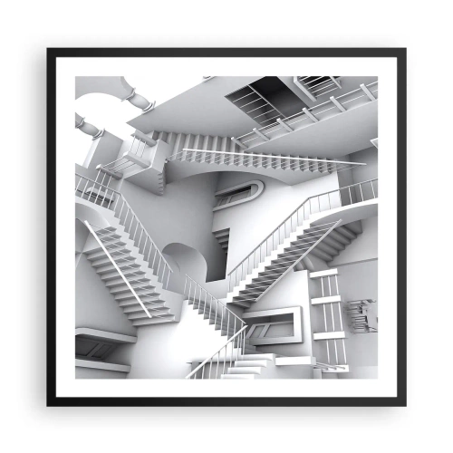 Poszter fehér keretben - A tér paradoxonjai - 60x60 cm