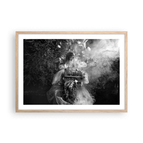 Poszter világos tölgy keretben - Maga az Anya – Természet - 70x50 cm