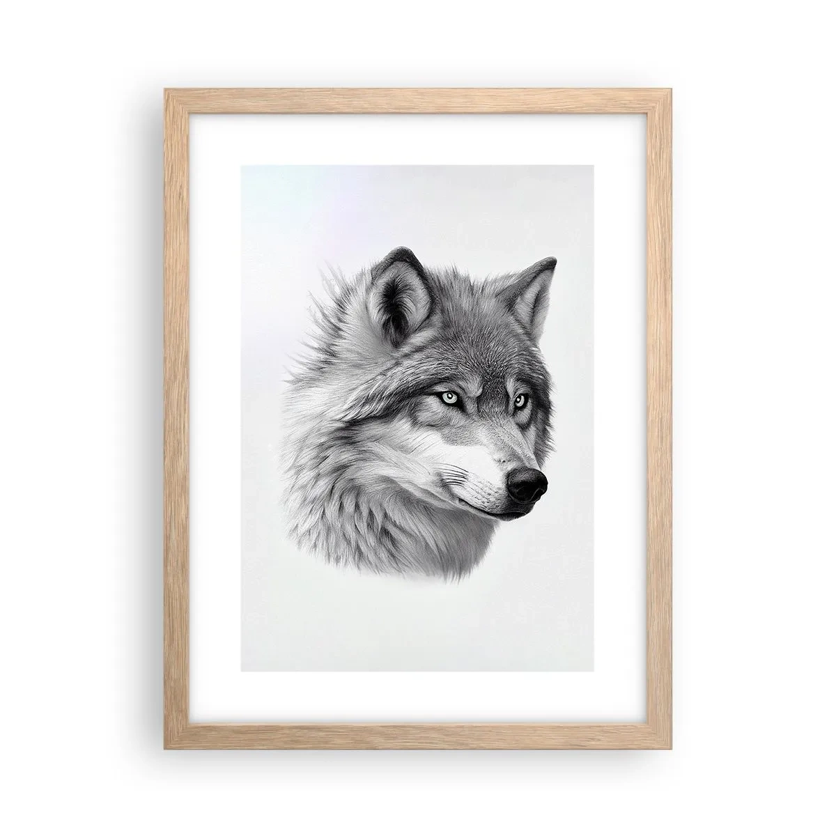 Poszter világos tölgy keretben - Alfa - kétségtelenül - 30x40 cm