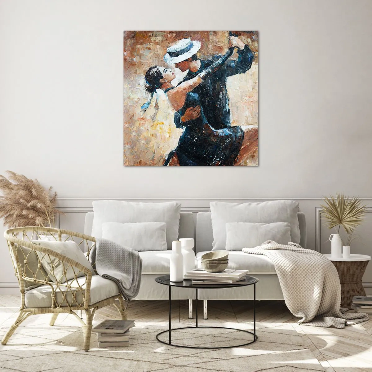 Üveg kép - A la Rudolf Valentino - 70x70 cm