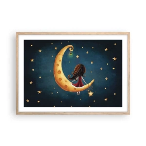 Poszter világos tölgy keretben - Egyszer volt… - 70x50 cm