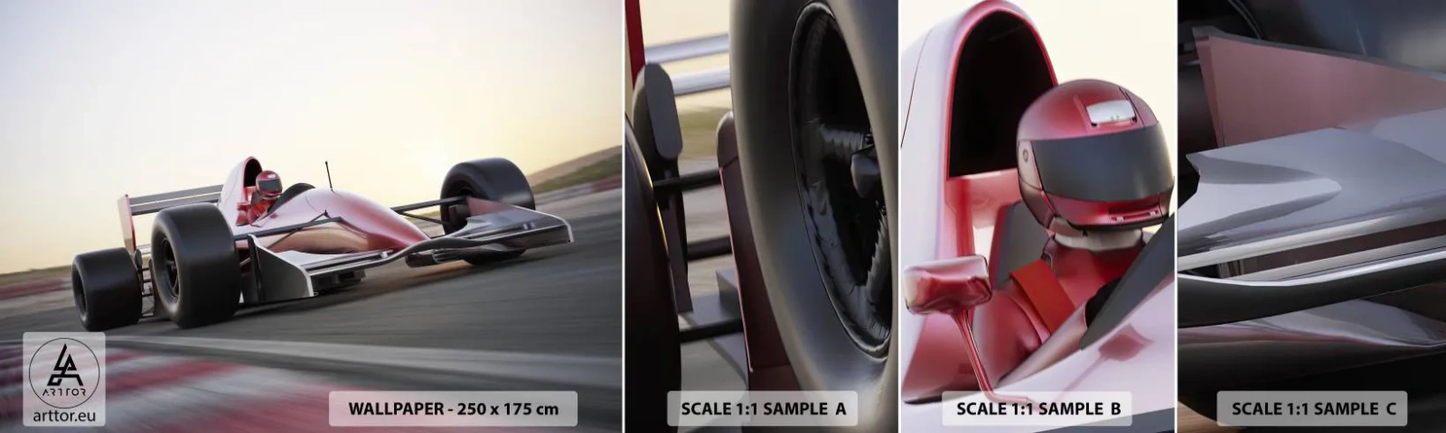 Fotótapéta Minta Standard Eco - Mindig győztes - Autóipari, Versenyautó, Sport - 100x30 cm