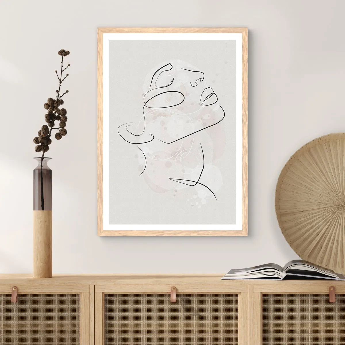 Poszter világos tölgy keretben - Egy álom körvonala - 50x70 cm