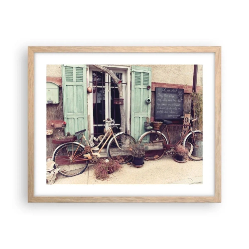 Poszter világos tölgy keretben - Éljen a tartomány - 50x40 cm