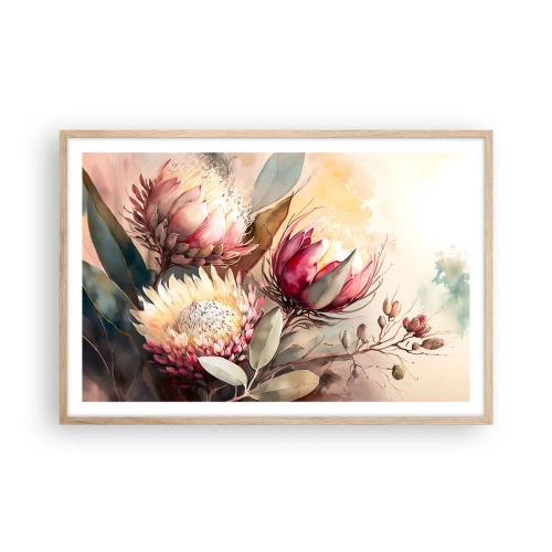 Poszter világos tölgy keretben - Profilból és en face - 91x61 cm