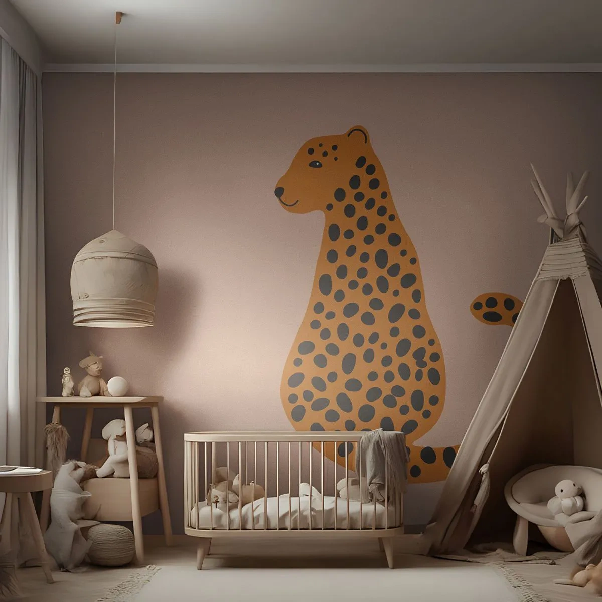 Öntapadós Fotótapéta Deluxe Sticker - A párducminta divatos - Gyerekeknek, Párduc, Állatok - 250x175 cm
