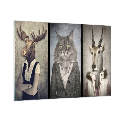 Üveg kép - A szőrmék újra divatosak - 100x70 cm