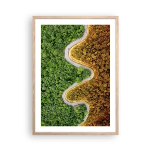 Poszter világos tölgy keretben - Határok és áttörések - 50x70 cm