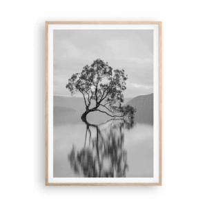 Poszter világos tölgy keretben - Van egy ilyen ország - 70x100 cm