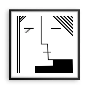 Poszter fehér keretben - Egyszerűen egy csók - 50x50 cm