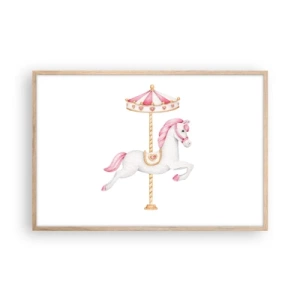 Poszter világos tölgy keretben - Elindult egy patával - 91x61 cm