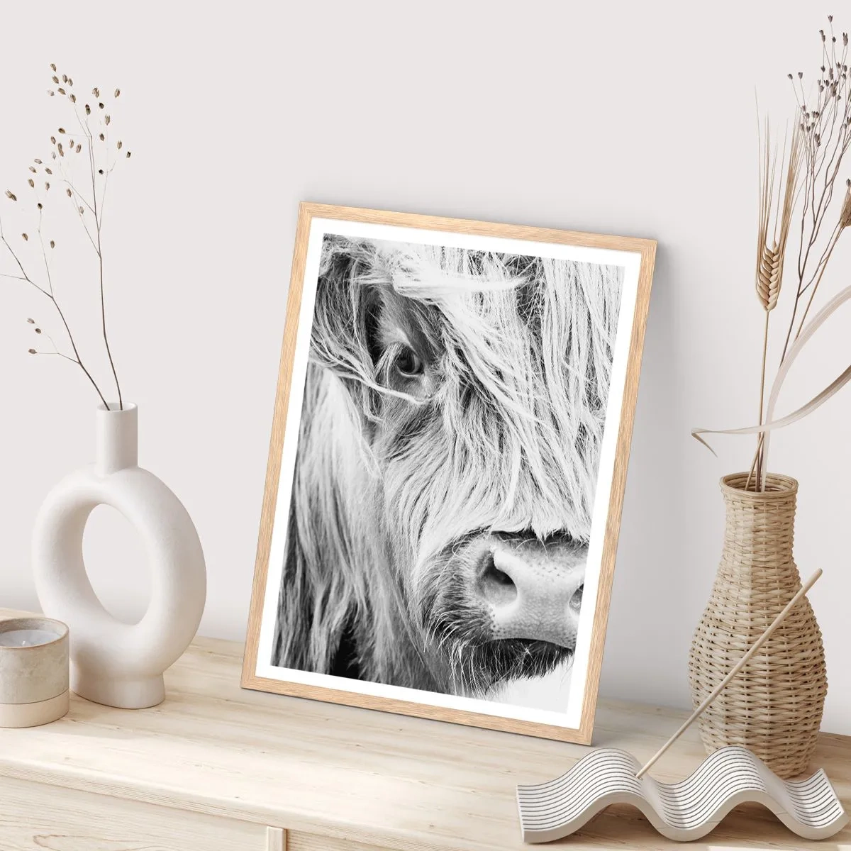 Poszter világos tölgy keretben - Skót vadság - 50x70 cm