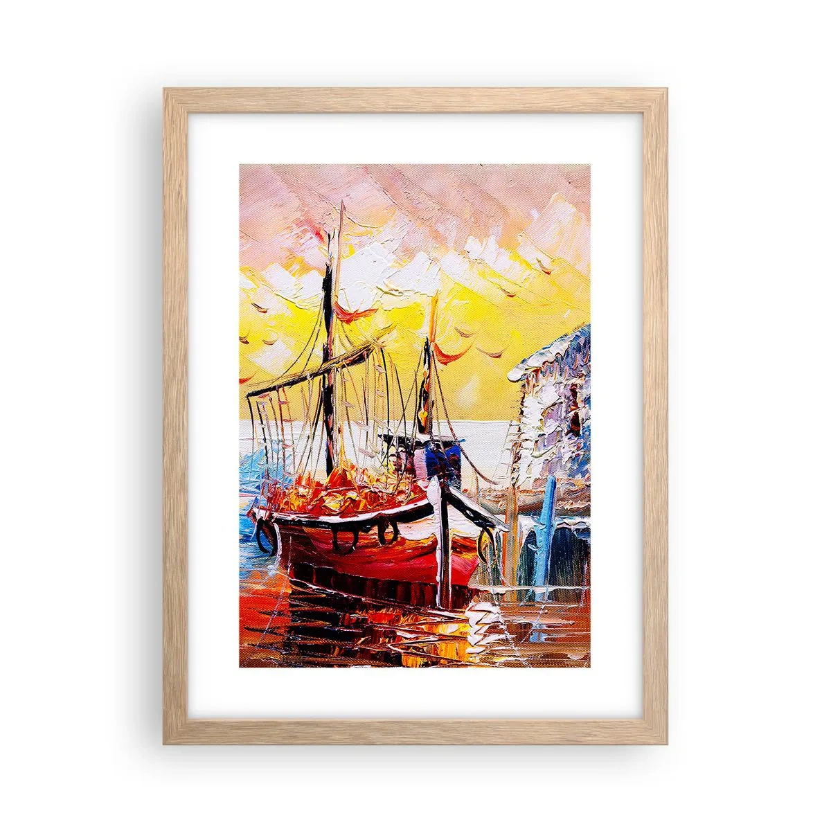 Poszter világos tölgy keretben - Boldog visszatérés - 30x40 cm