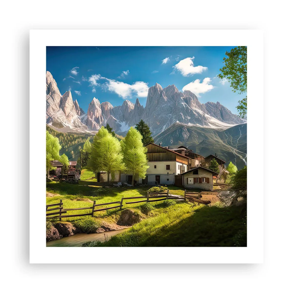 Poszter - Alpesi idill - 50x50 cm