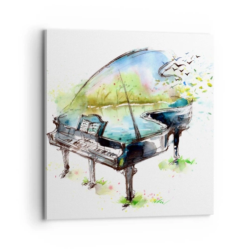 Vászonkép - Elvarázsolt a zenében - 70x70 cm