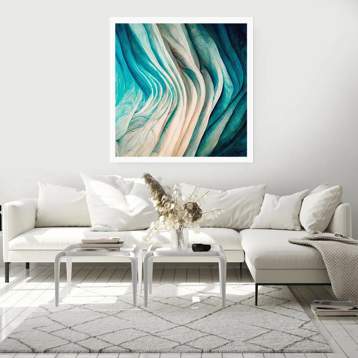 Poszter - Kék telhetetlenség - 60x60 cm