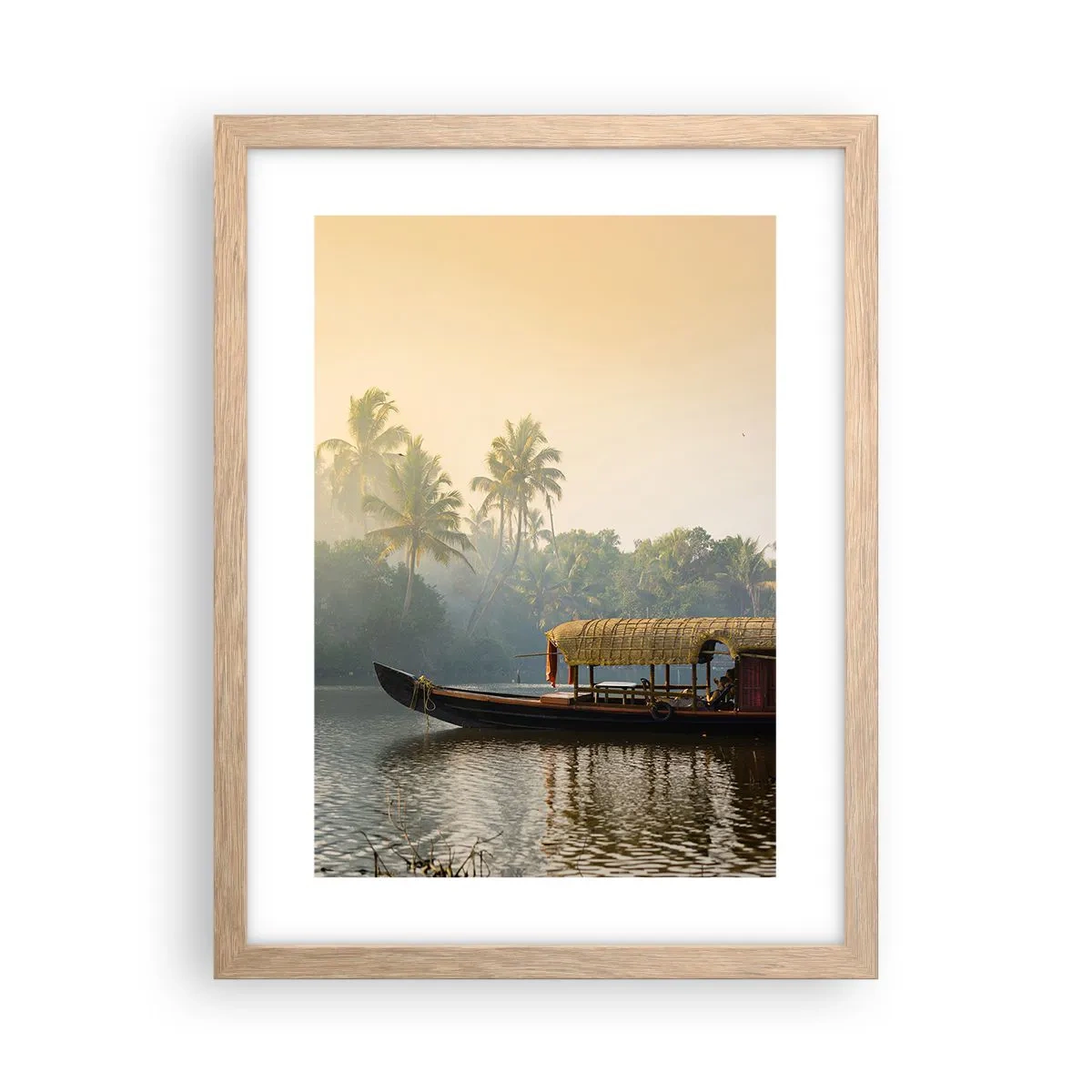Poszter világos tölgy keretben - Ház a folyón - 30x40 cm