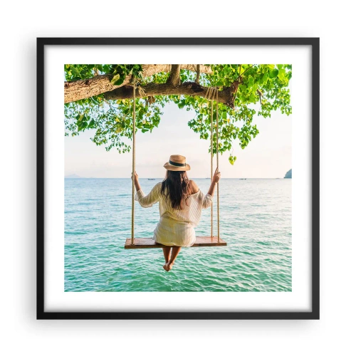 Poszter fehér keretben - Az élet gyönyörű - 50x50 cm