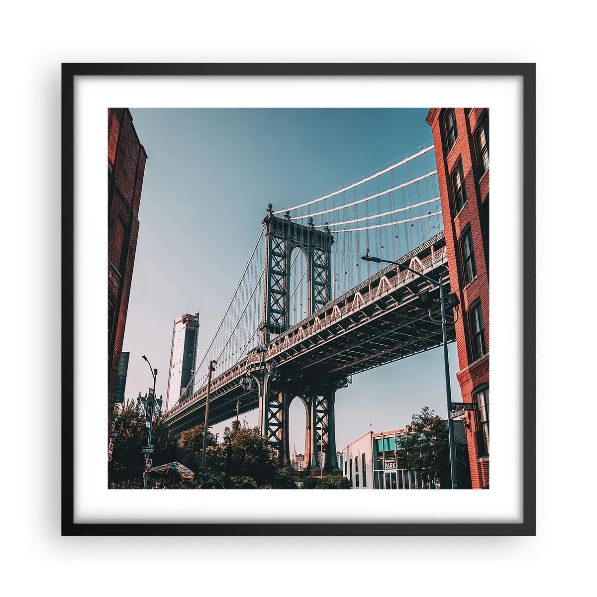 Poszter fehér keretben - A város hullámai fölött - 50x50 cm