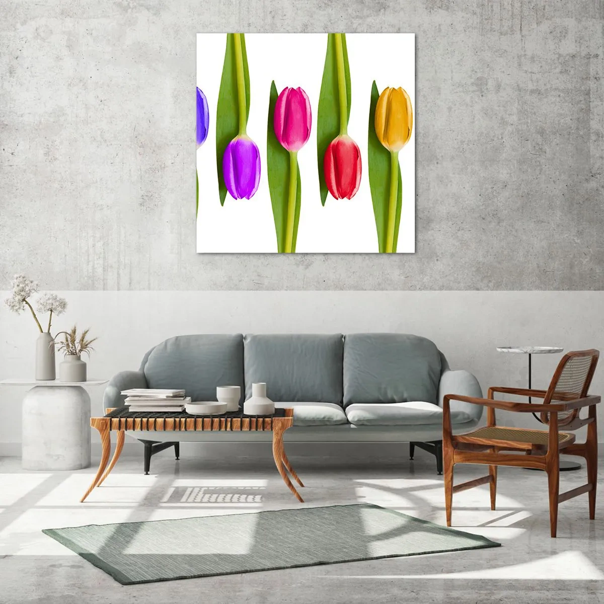 Üveg kép - Szivárvány kompozíció - 70x70 cm