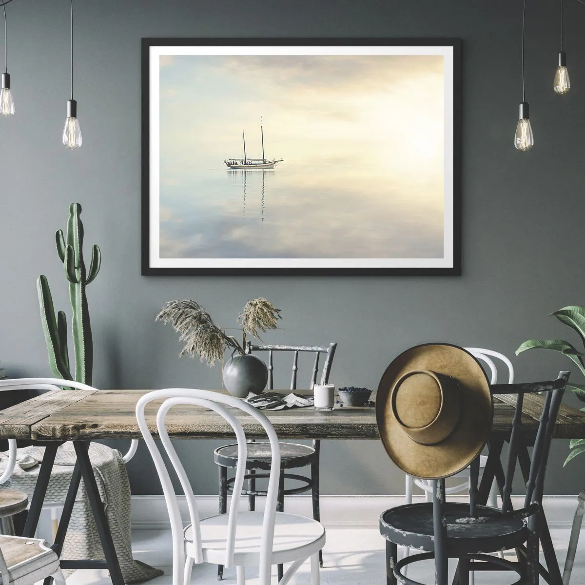 Poszter fehér keretben - A csend tengerében - 40x30 cm