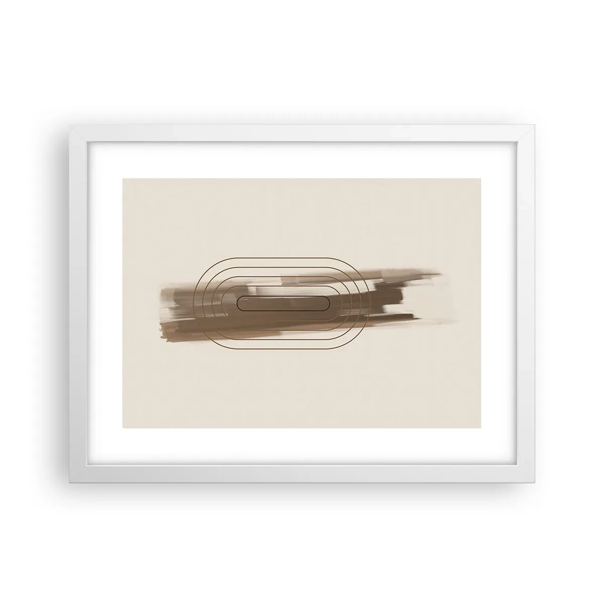 Poszter fekete keretben - Szürke fuvallat - 40x30 cm