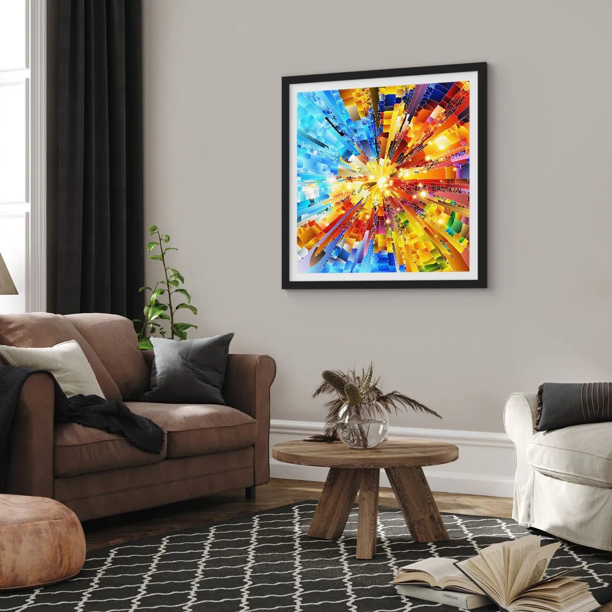 Poszter fehér keretben - In medias res - 40x40 cm