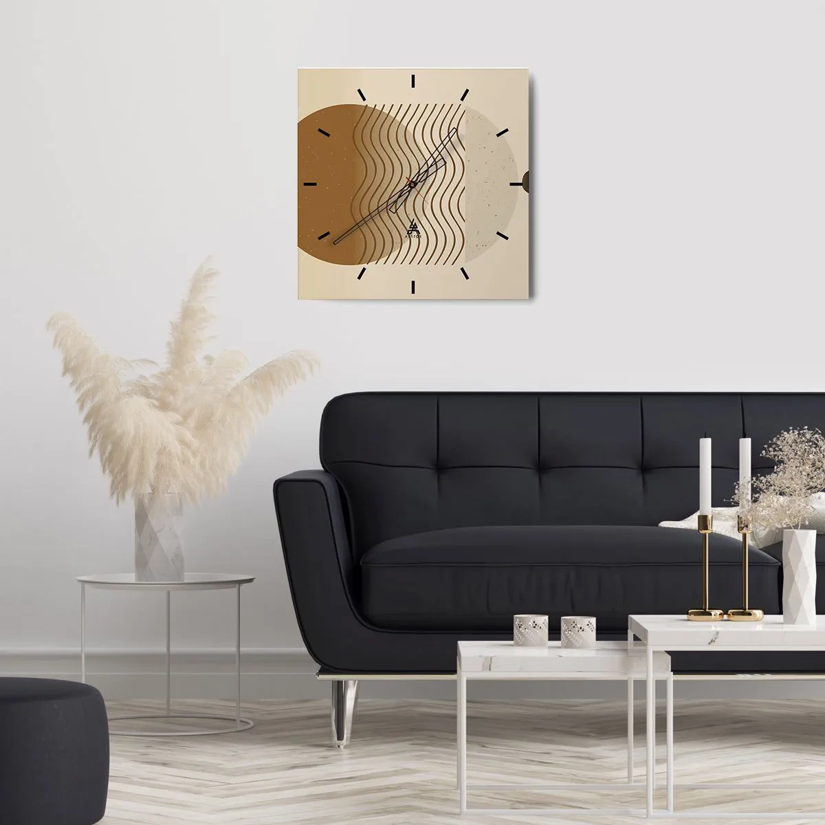 Falióra, Óra - A geometriai formák eredetéről - 30x30 cm