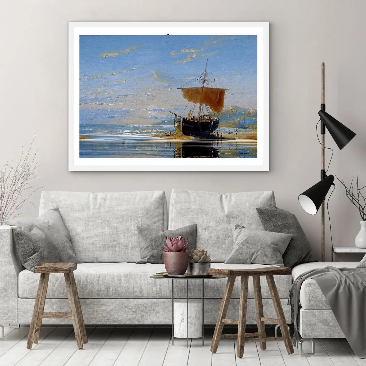 Poszter fekete keretben - Víz, föld, levegő - 100x70 cm