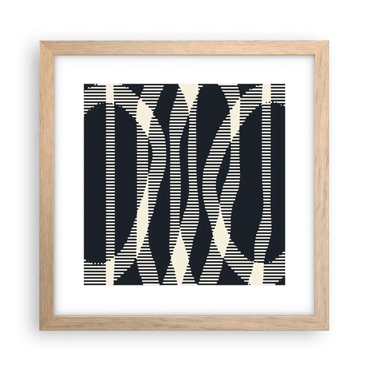 Poszter világos tölgy keretben - Sötétség megtörése kísérlete - 30x30 cm