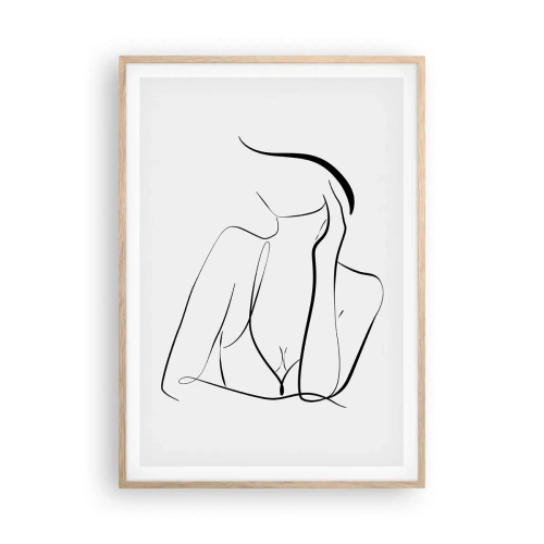 Poszter világos tölgy keretben - Az álmok hullámán - 70x100 cm