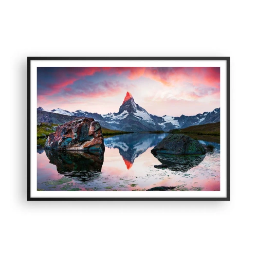 Poszter fehér keretben - A hegyek szíve forró - 100x70 cm