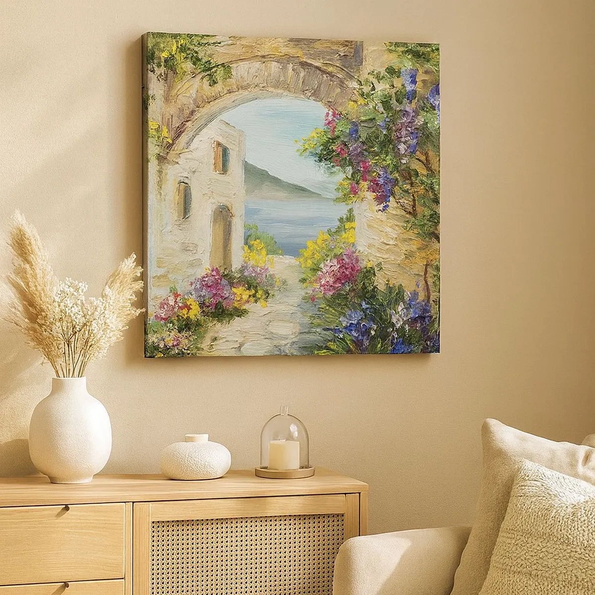 Vászonkép - Egy tengerparti vidék varázsa - 30x30 cm