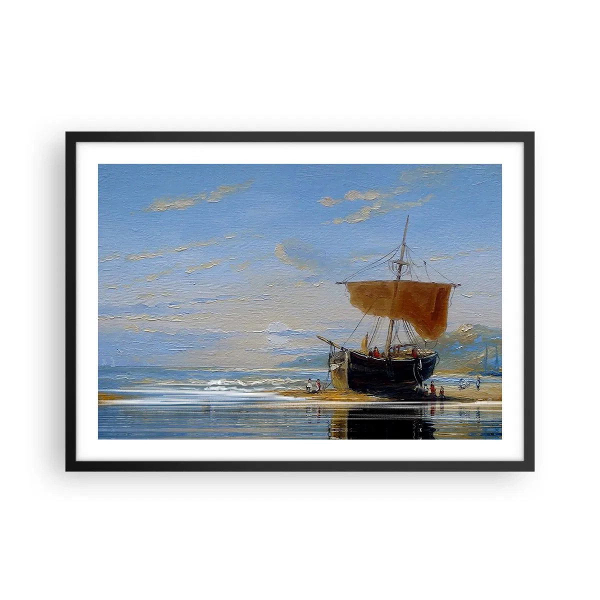 Poszter fehér keretben - Víz, föld, levegő - 70x50 cm