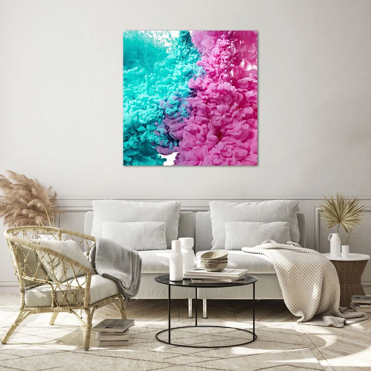 Üveg kép - Mindent eldöntő ütközés - 40x40 cm