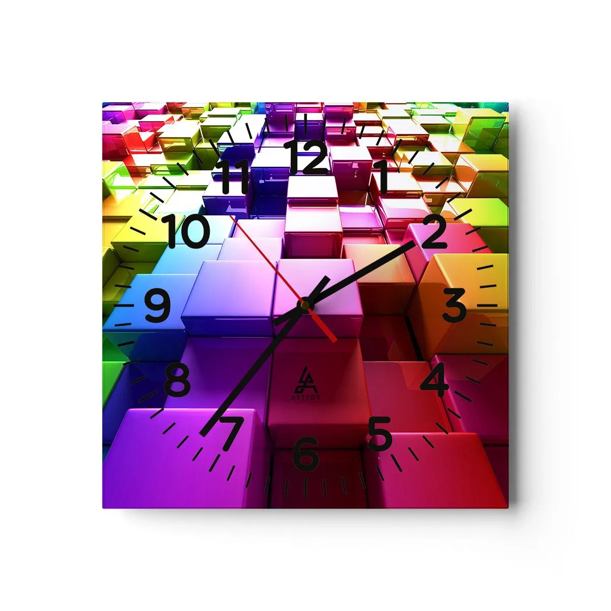 Falióra, Óra - Op-art együtt egy csapatban - 40x40 cm