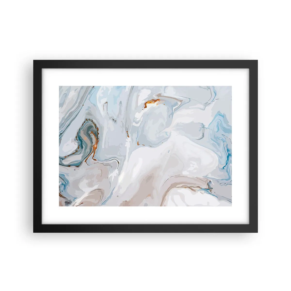 Poszter fehér keretben - Felhabzott fehér - 40x30 cm