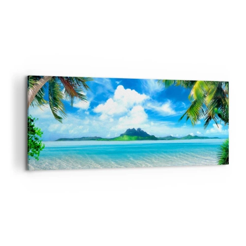 Vászonkép - A trópusi azúrkék - 100x40 cm