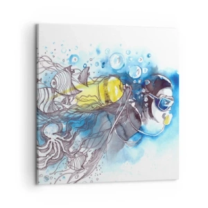 Vászonkép - Nagy kék - 50x50 cm