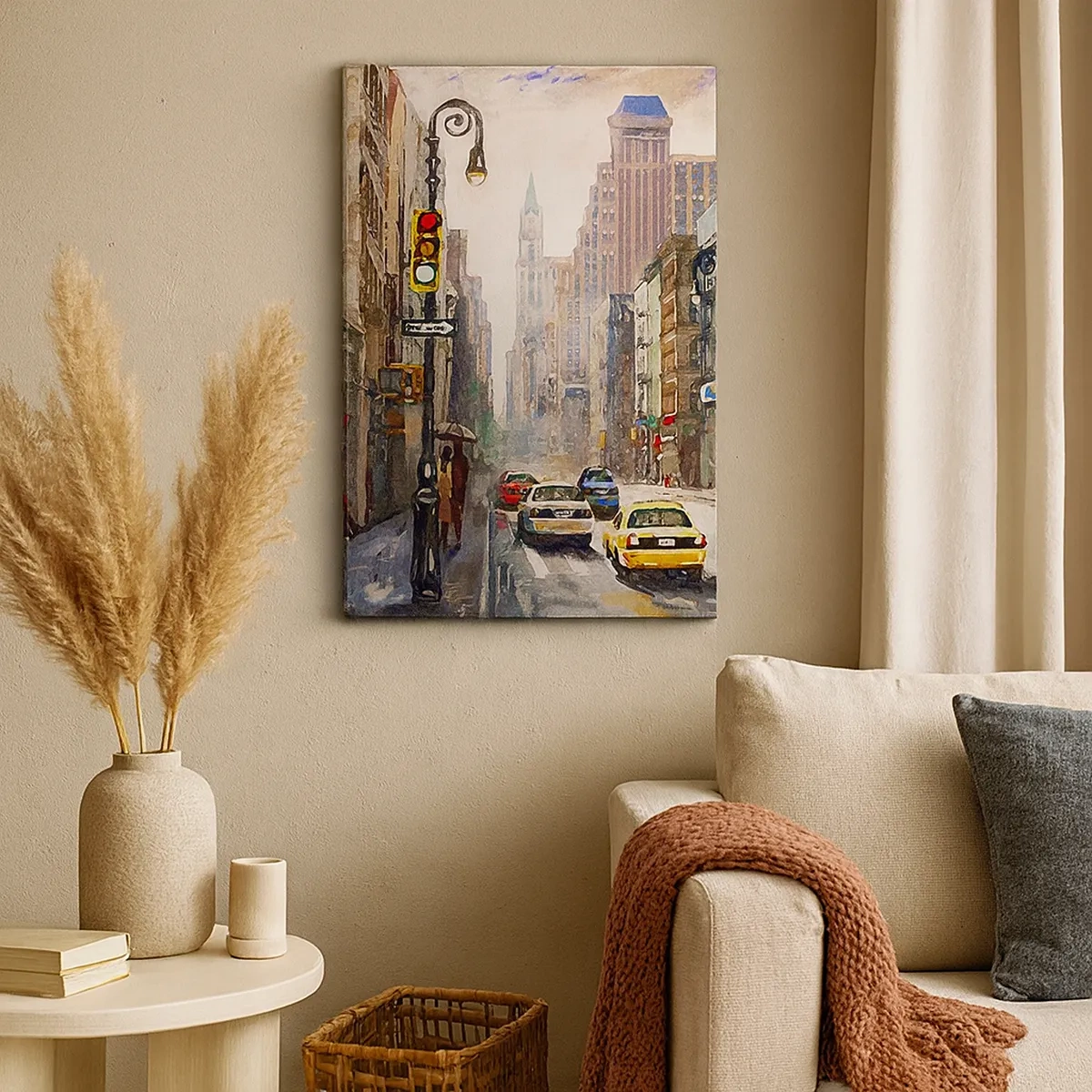 Vászonkép - New York – esőben is színes - 50x70 cm