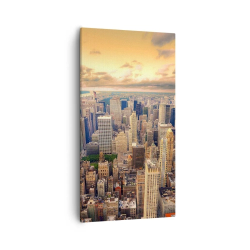 Vászonkép - Aranyozott metropolisz - 55x100 cm