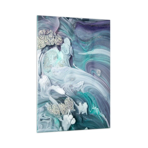 Üveg kép - Kék áramlatok - 50x70 cm