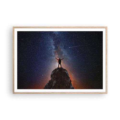 Poszter világos tölgy keretben - Az erő velem van! - 100x70 cm