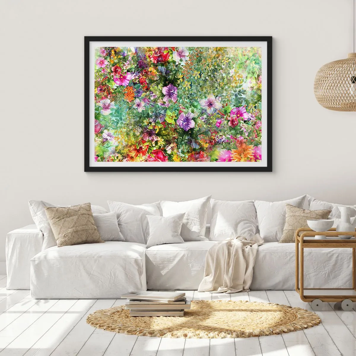 Poszter fehér keretben - Virágokban a vesztünk - 70x50 cm