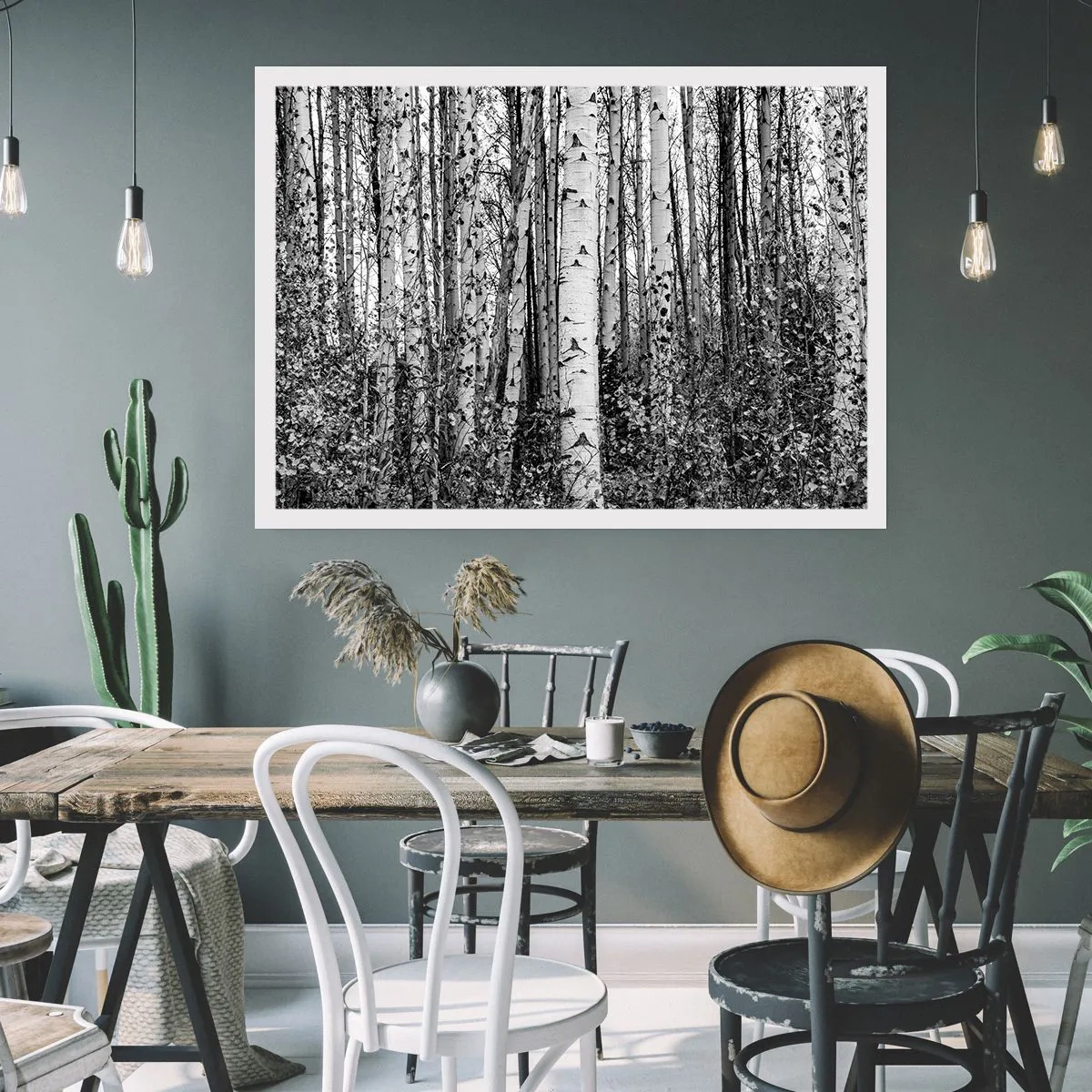 Poszter - Nyírfa oszlopsor - 50x40 cm