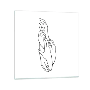 Üveg kép - Jó érintés - 70x70 cm