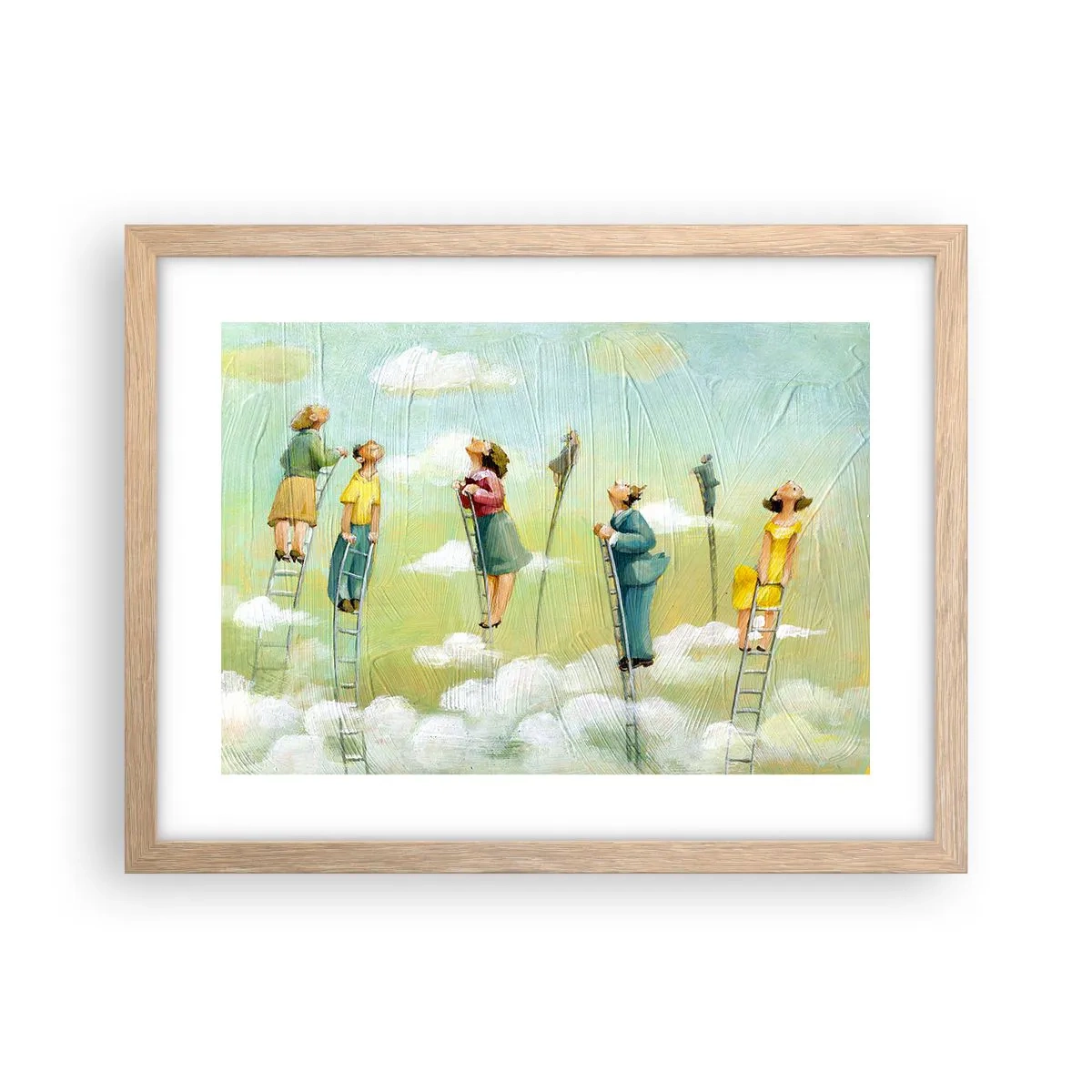 Poszter világos tölgy keretben - Az álmod mögött - 40x30 cm