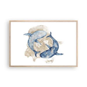 Poszter világos tölgy keretben - Barátság vagy szerelem? - 91x61 cm